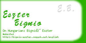 eszter bignio business card